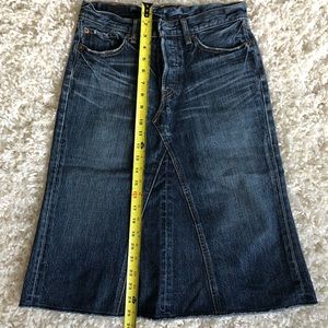 Midi Levi denim jean skirt from Japan, size small